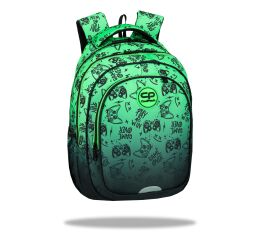 Školní batoh FAST 16" Game Over Gradient Green